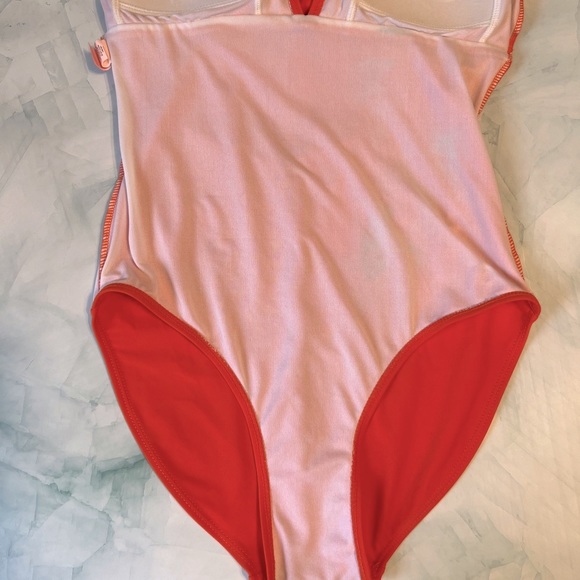 Mami Couture orange one piece swimsuit small (6-8) - Picture 13 of 13